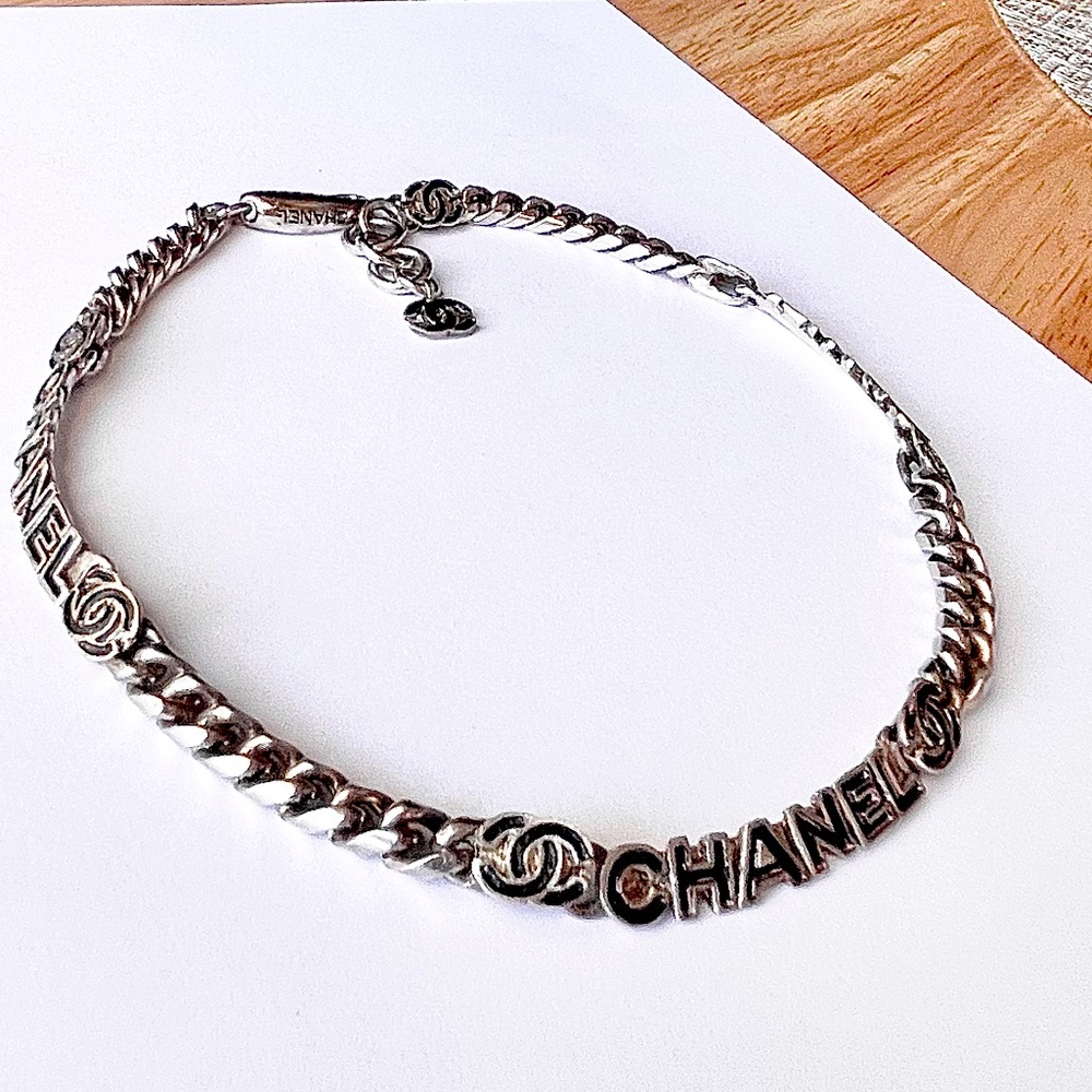 Chanel Chocker Chain CC station necklace Vintage Authentic